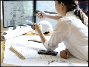 person looking at screen